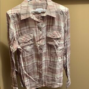 Croft & Barrow Plaid Button-Up Shirt XL (254)